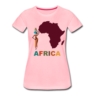 AFRICA/ WHITE T-SHIRT - pink