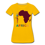 Load image into Gallery viewer, AFRICA/ WHITE T-SHIRT - sun yellow
