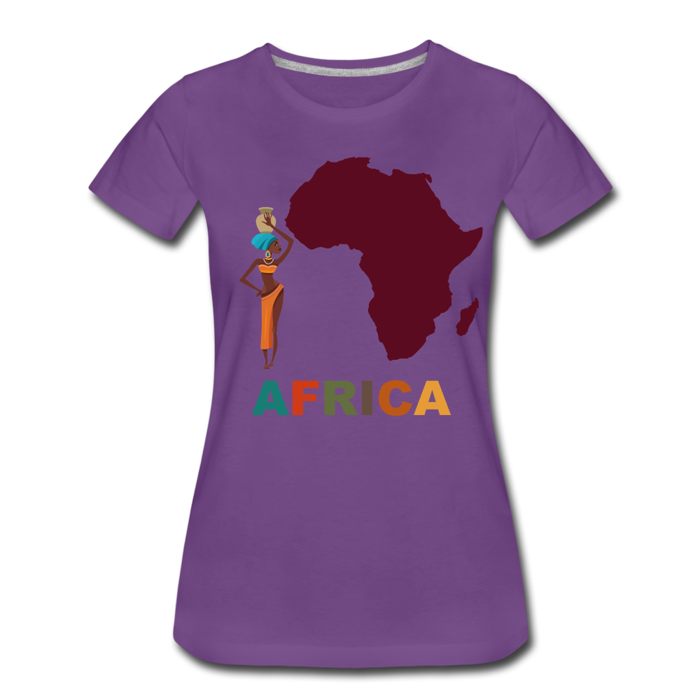 AFRICA/ WHITE T-SHIRT - purple