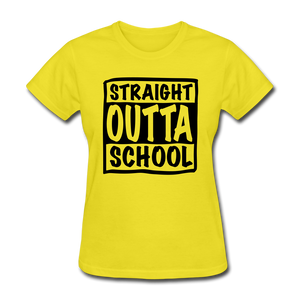 STRAIGHT OUTTA SCHOOL - yellow
