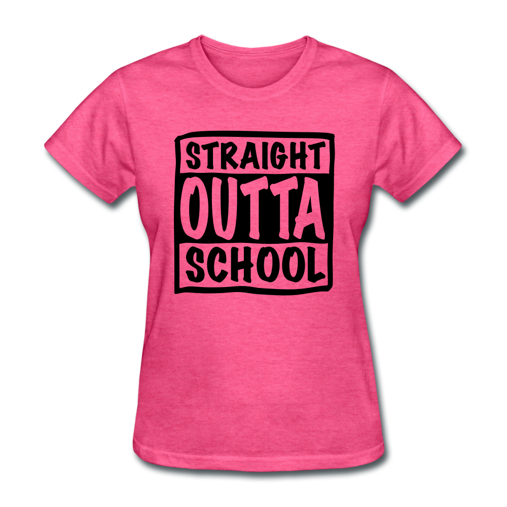 STRAIGHT OUTTA SCHOOL - heather pink