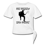 Load image into Gallery viewer, Me My Self And Music Ladies Crop Top - white
