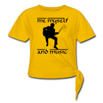 Load image into Gallery viewer, Me My Self And Music Ladies Crop Top - sun yellow
